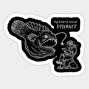 My kind of social distance Sticker